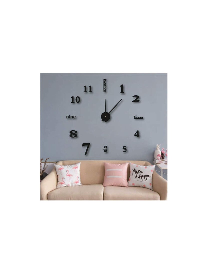 English Counting DIY Acrylic Wall Clock