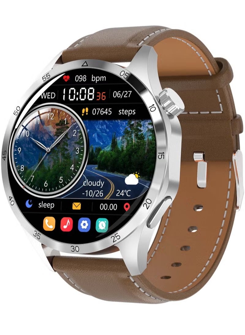 WATCH GT 4 Pro NFC smart watch for men 1.62 inch OLED ultra clear full screen IP68 waterproof long battery latest smart watch brown