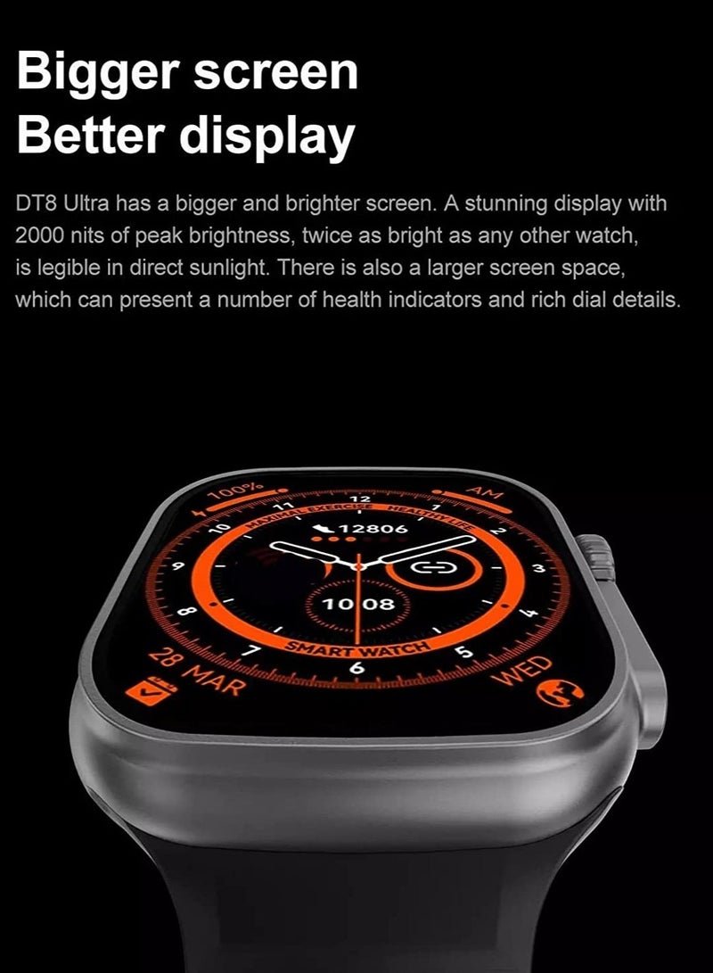 New S8 Ultra Max Smartwatch Series 8 S8 Smart Watch Ultra AI Voice Smart Watch 2.0inch Bluetooth Call Wriless Charging Watch 8 Ultra