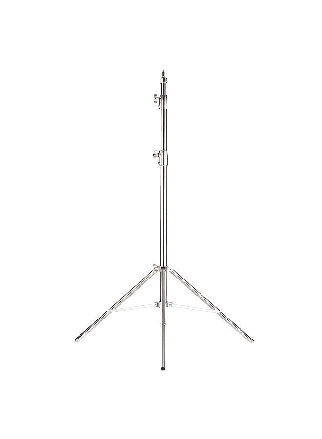 Heavy Duty Photography Light Stand Tripod Stainless Steel Max. 280cm/110in Height with 1/4 Inch & 3/8 Inch Screw for Studio Softbox Monolight Video Light Flash Light