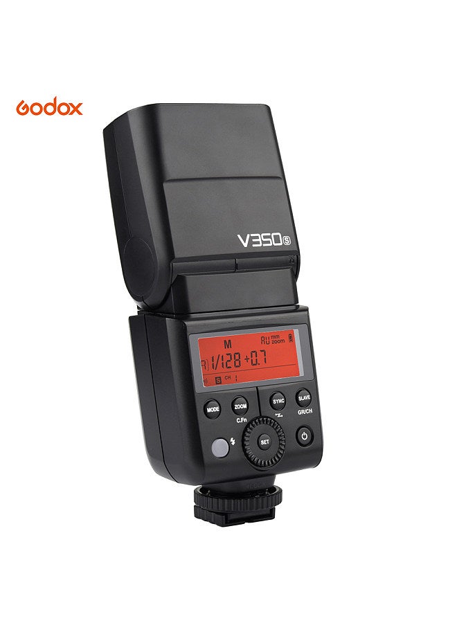 V350S Compact Size 2.4G Wireless Speedlite Master/ Slave Camera Flash TTL 1/8000s HSS Built-in 2000mAh Li-ion Battery with Battery Charger