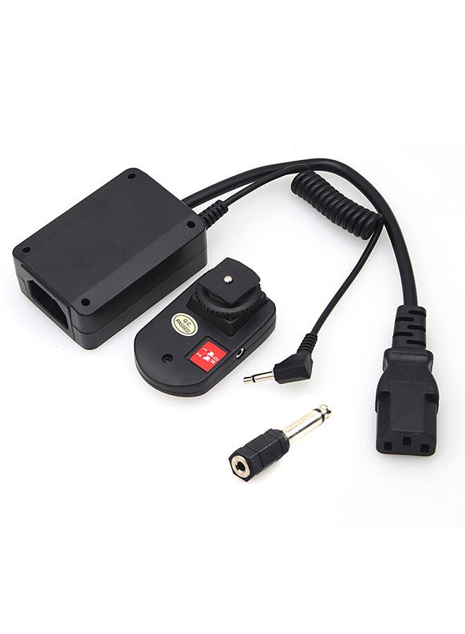 Wireless Trigger System with Transmitter Receiver 4 Channels with 3.5mm to 6.35mm Adapter for Photography Studio Flash Light