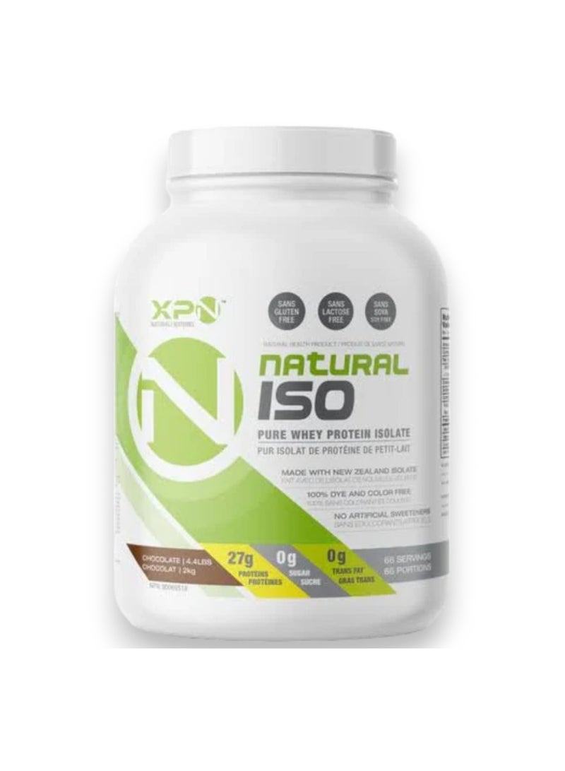 Natural Iso , Pure Whey Protein Isolate, Chocolate Flavour, 2kg