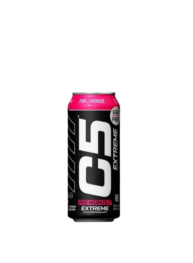 C5 Sugar-Free Pre-Workout Extreme Energy Drink Pink Lemonade 473ml Pack of 12