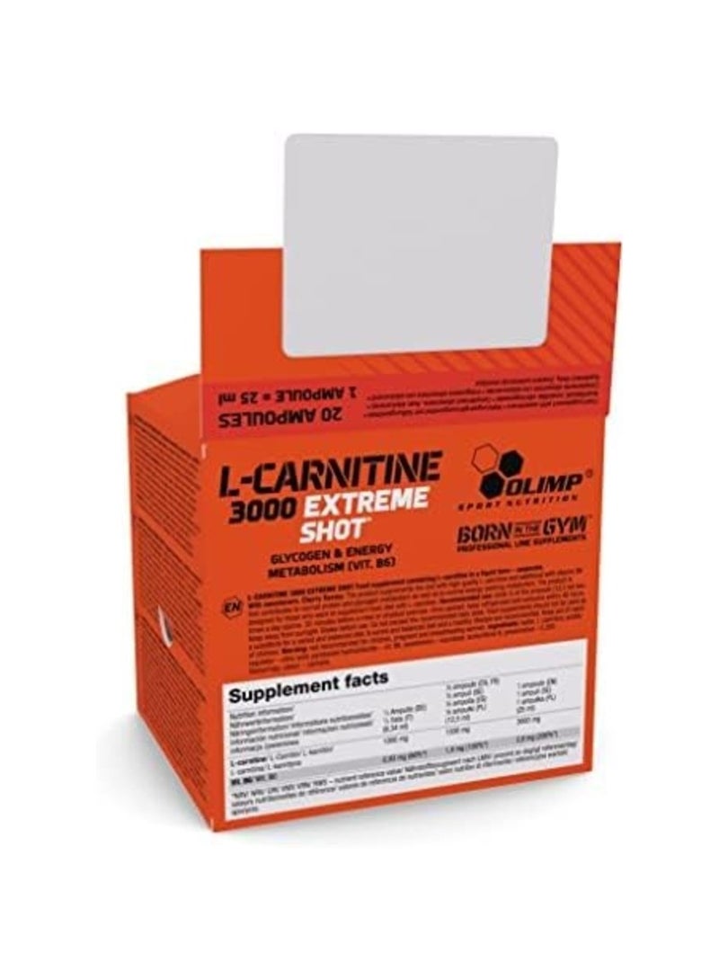 Olimp L-Carnitine 3000 Extreme Shot Orange 20 x 25 ml