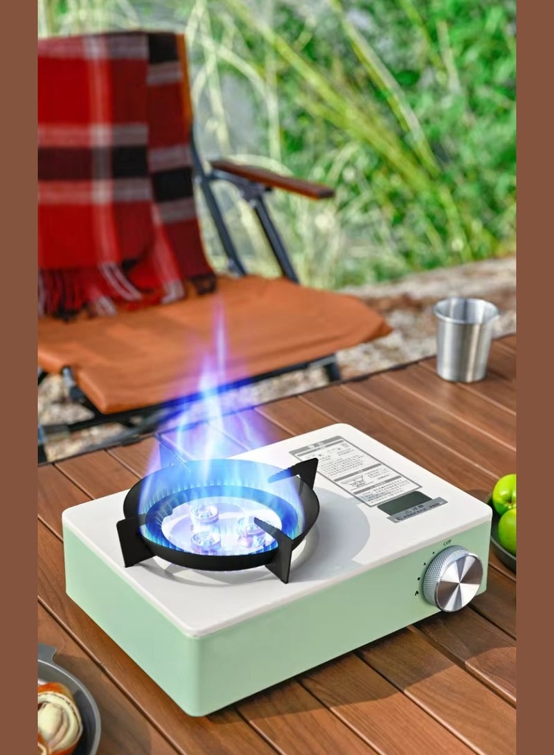 Portable Camping Stove, Butane Gas Stove With Carrying Case For Cooking, Picnics, Hiking, BBQ Grilling Stainless Steel Single Burner Multicolor