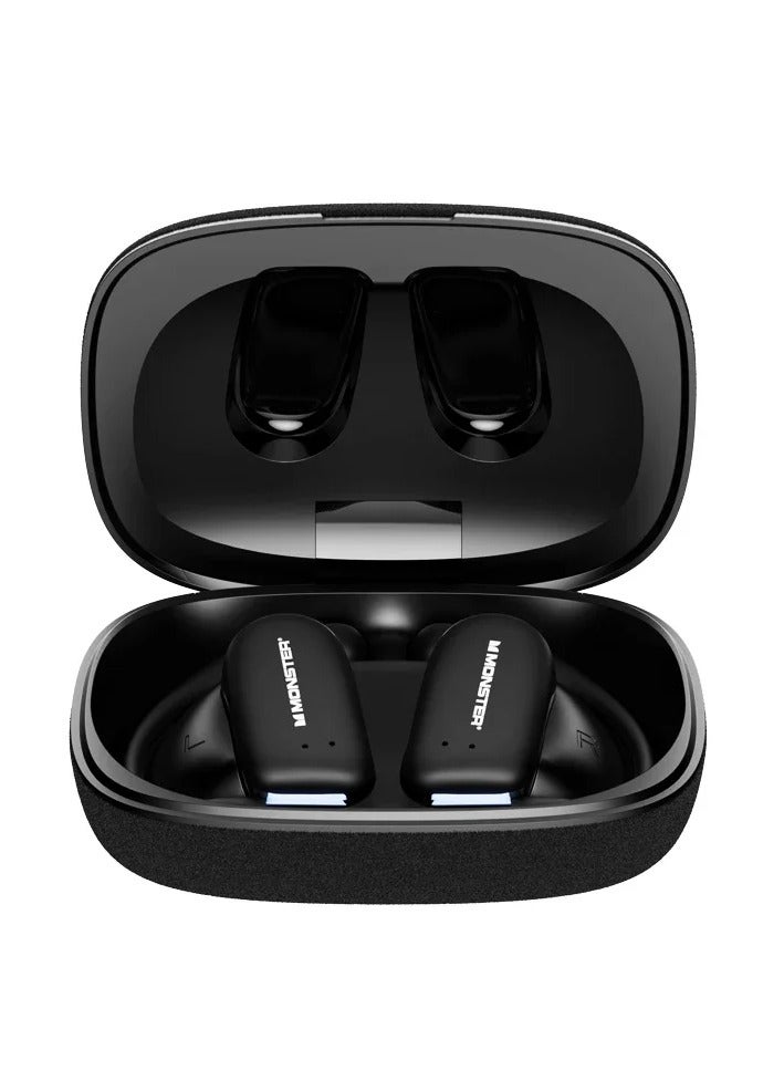 Monster Airmars XkO07 True Wireless Earbuds with 300mah Battery Capacity - Black