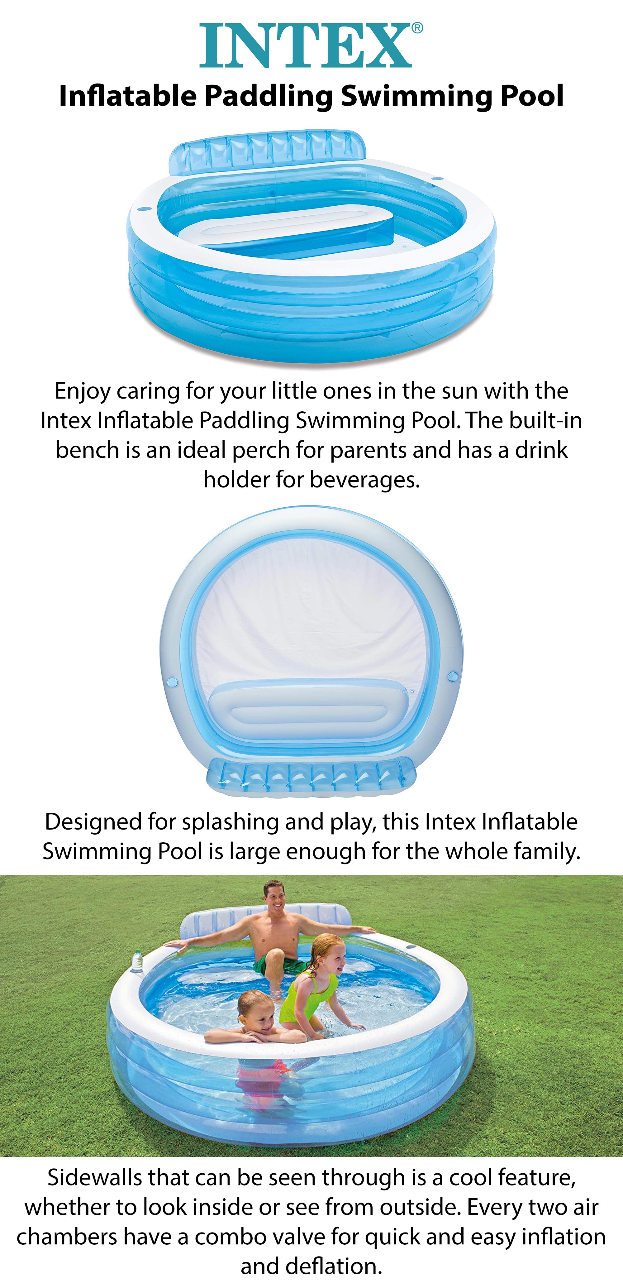 Intex - Swim Center Family Lounge Pool Ages 3+ 229x218x79cm