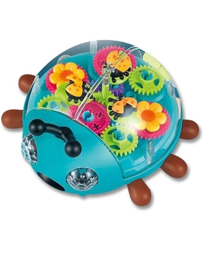 Ladybug Toy Transparent, Lights, Music, Auto-Direction, Bump-and-Go | Ages 3 plus