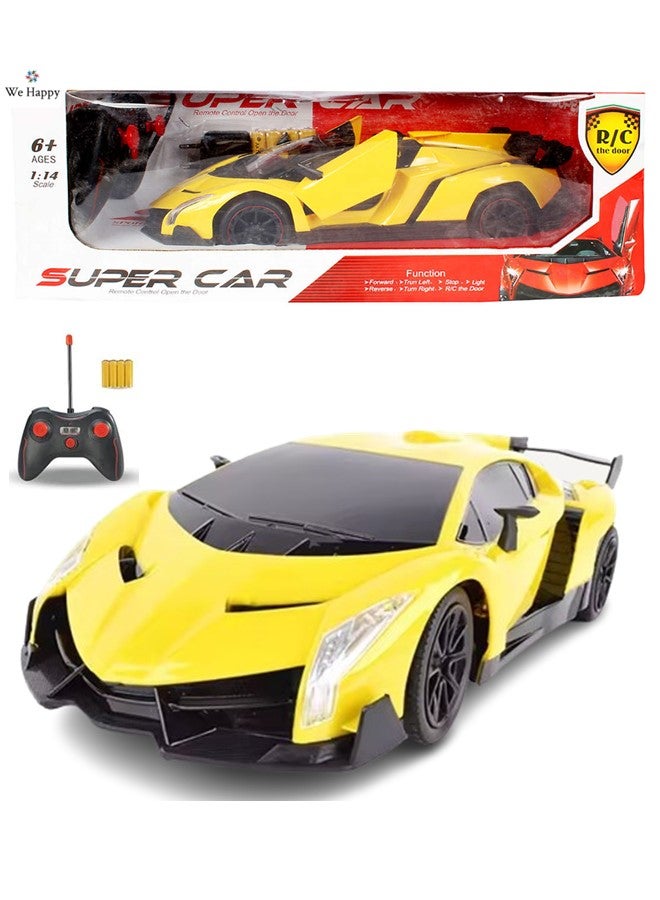 We Happy 1:14 Remote Control Car Toy Super RC Racing Sports Car for Kids, Comes in Assorted Patterns