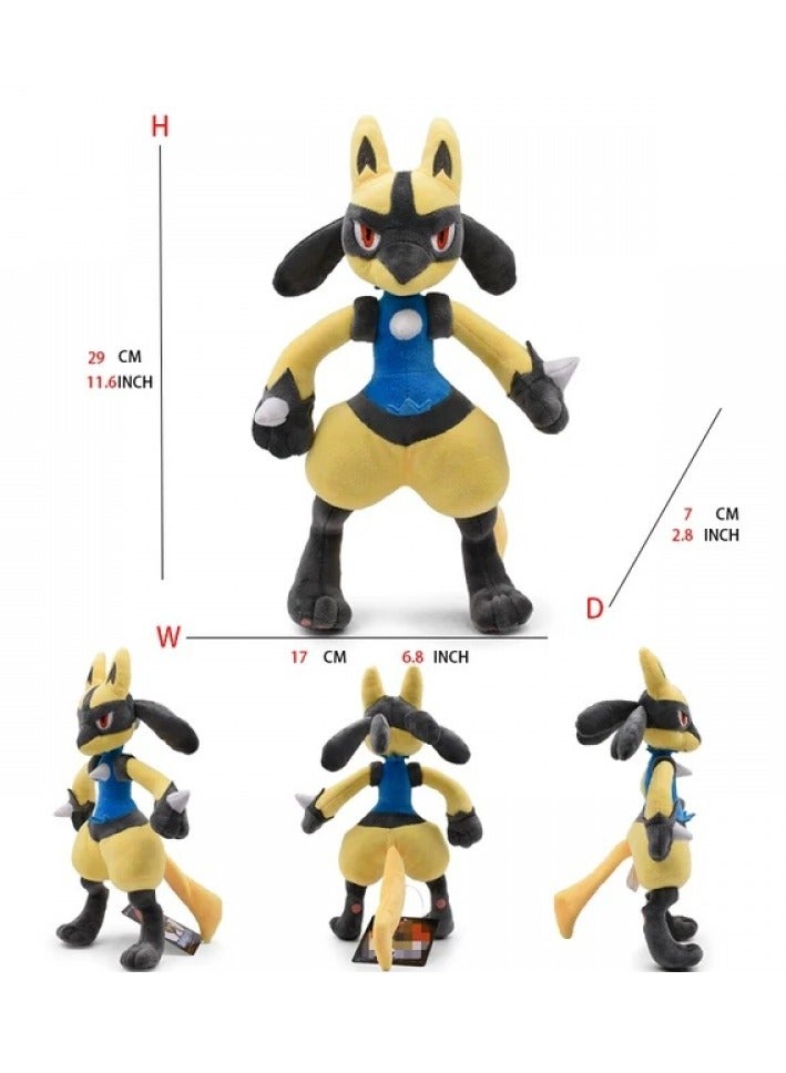 4-Piece Pocket Monsters Figure Lucario Plush Toys Set