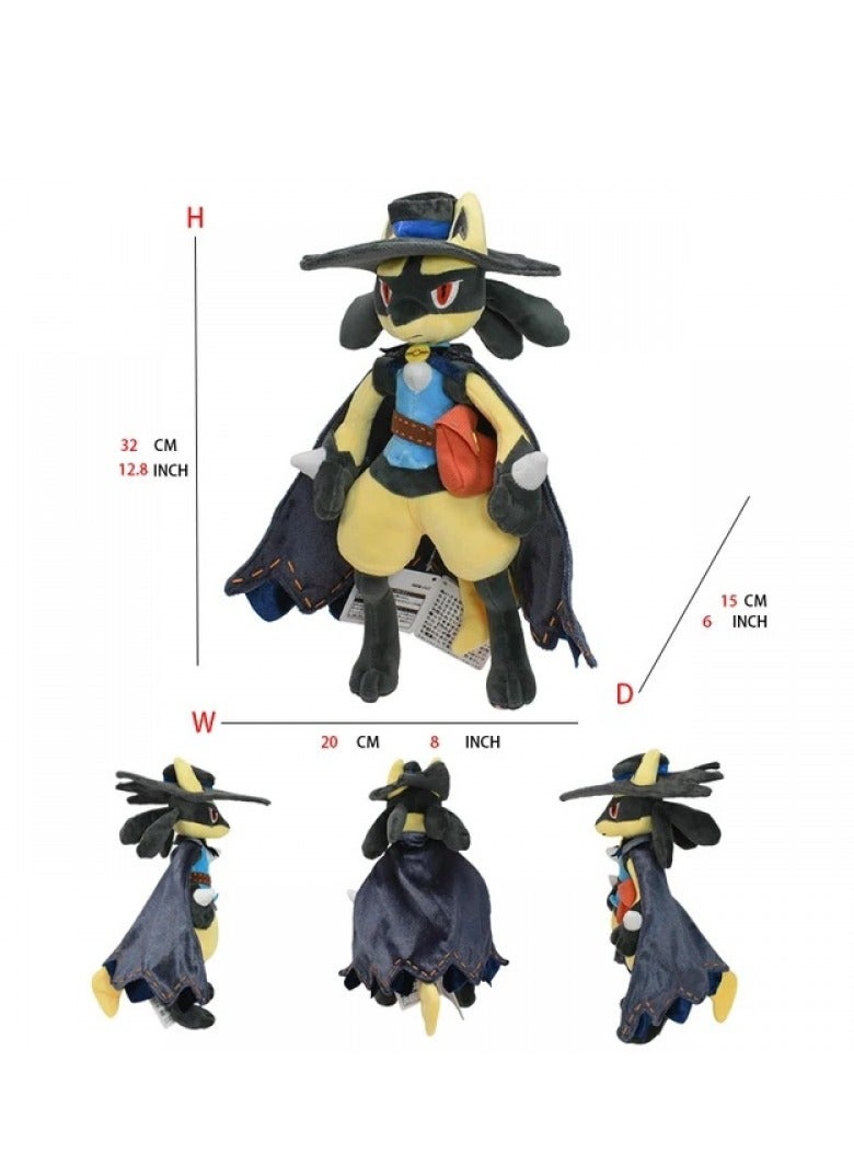 4-Piece Pocket Monsters Figure Lucario Plush Toys Set