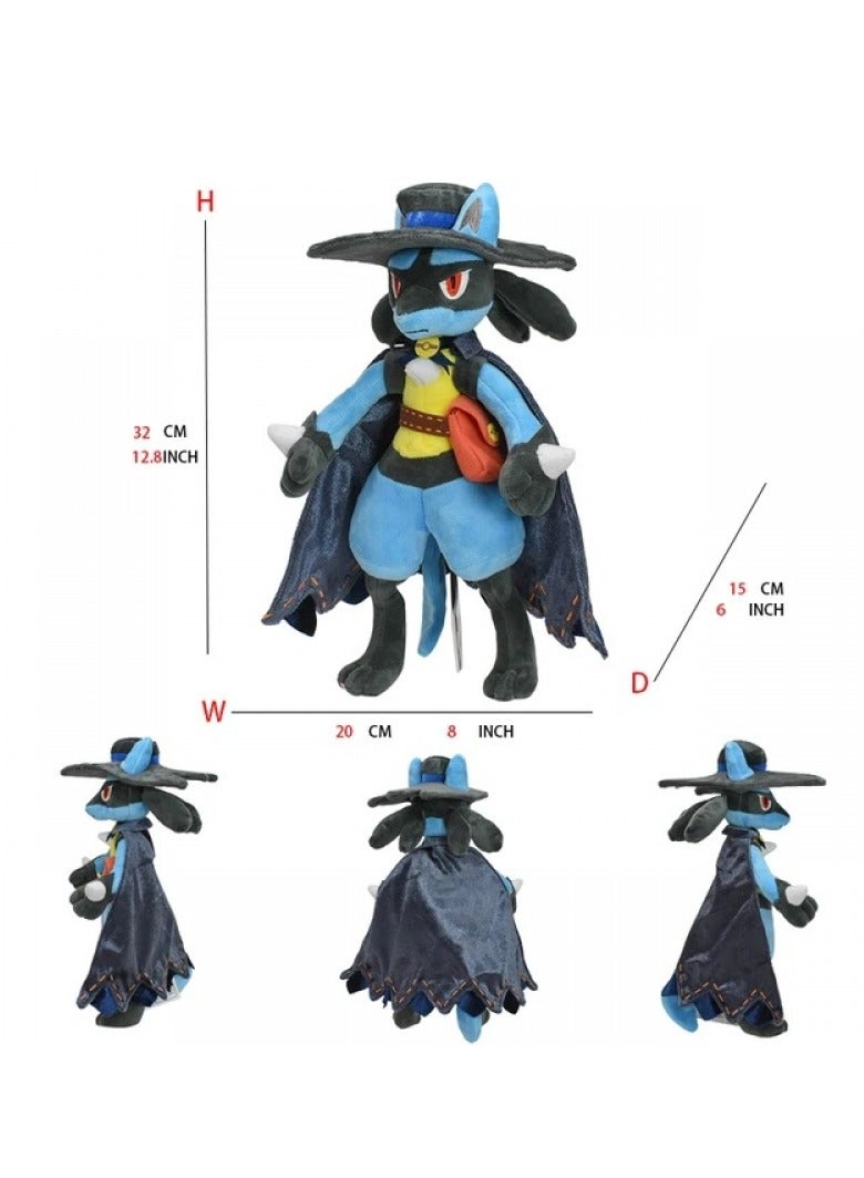 4-Piece Pocket Monsters Figure Lucario Plush Toys Set