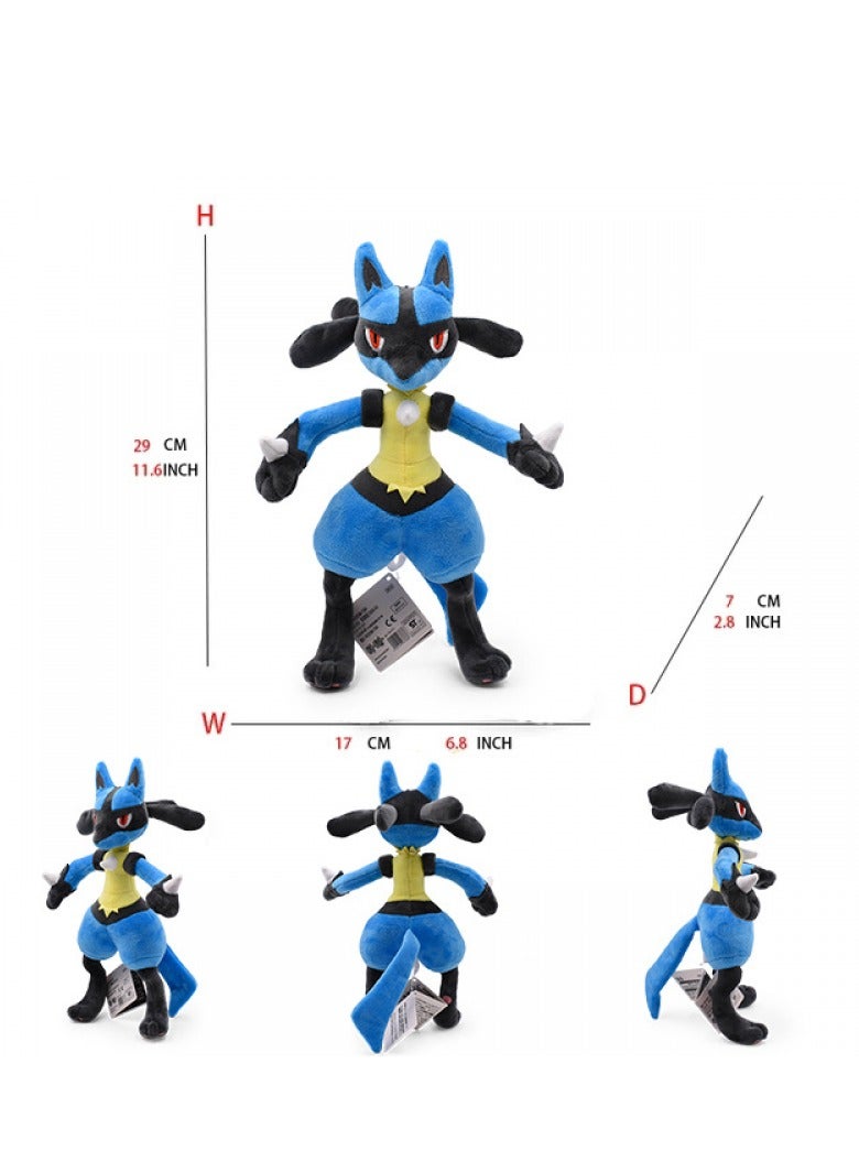 4-Piece Pocket Monsters Figure Lucario Plush Toys Set