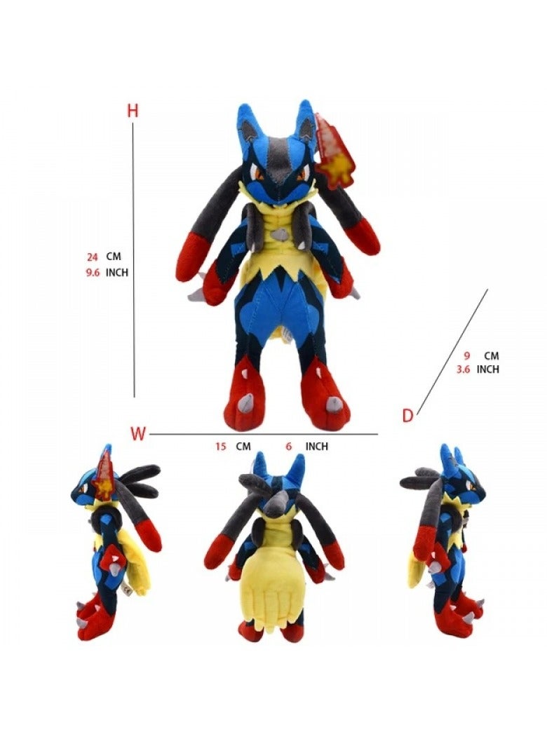 1-Piece Pocket Monsters Figure Lucario Plush Toys 24cm