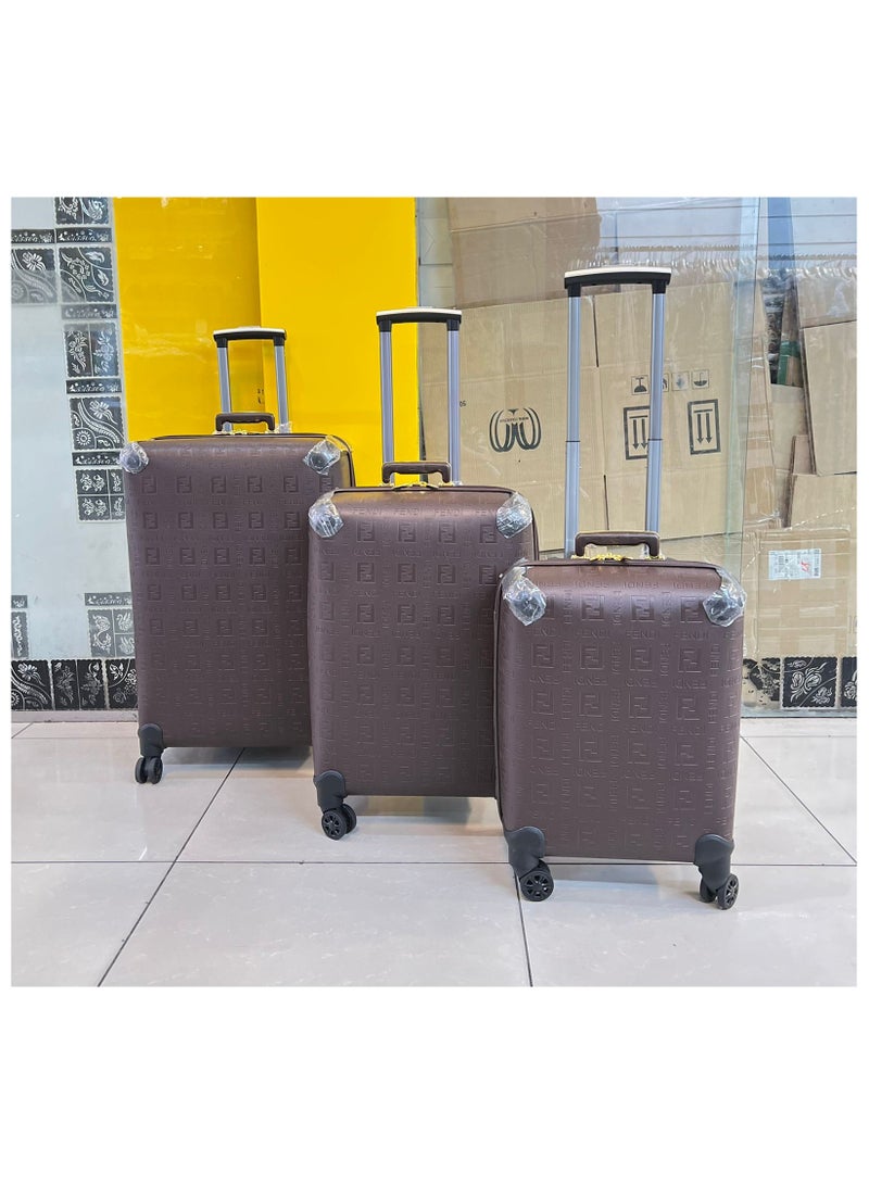 3 Pc Set 55 Cms, 68 Cms & 77Cm Small, Medium & Large Polypropylene (PP) Hard Sided 4 Spinner Wheels Luggage