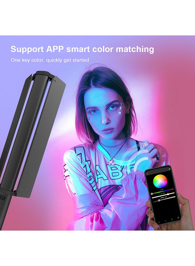 20W RGB Handheld Photography Lamp Portable LED Light with LED Screen Display CRI≥ 95Ra RGB Full Color 2500K-9900K Dimmable 21 FX Lighting Effects Support Wireless Control with Integrated Bardoorn