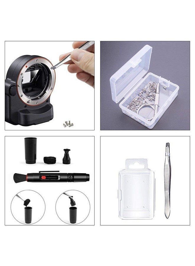 Professional Camera Cleaning Kit Sensor Cleaning Kit with Air Blower Cleaning Swabs Cleaning Pen Cleaning Cloth for Most Camera Mobile Phone Laptop
