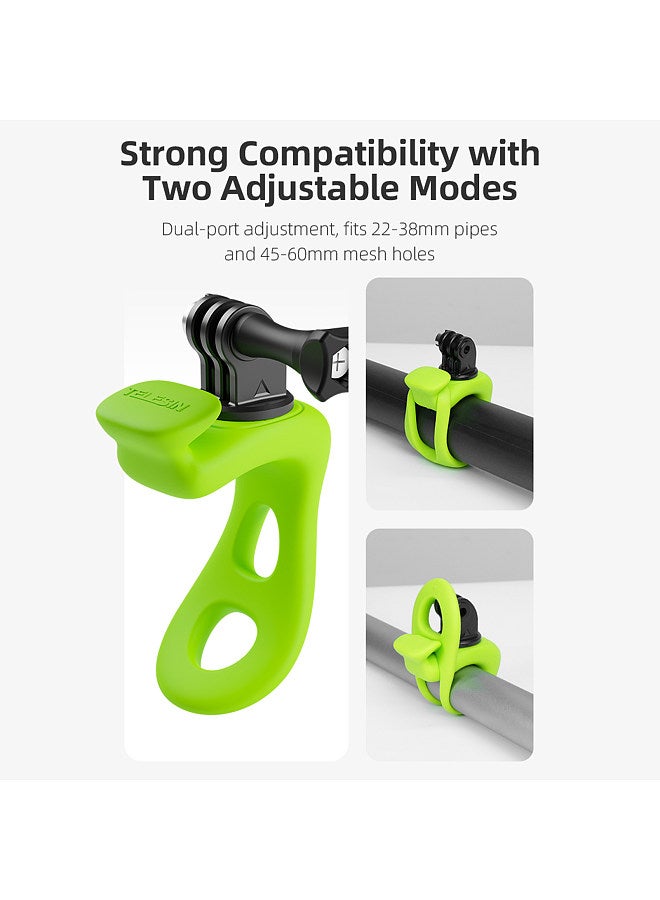 TLQ-001 Adjustable Wrist Strap Mount Flexible Wristband for Action Camera Silicone Material 360°Rotatable Compatible with GoPro 12/11/10/9/8/7 Action2/3 Insta360 Pocket 2