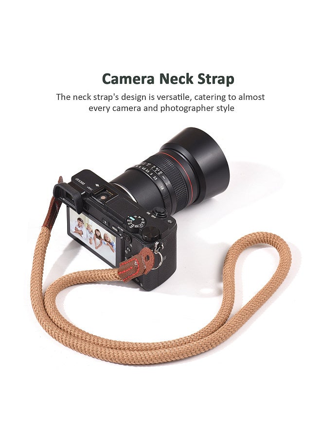 100cm Camera Strap Camera Neck Strap Vintage Shoulder Sling for SLR DSLR Digital Mirrorless Cameras