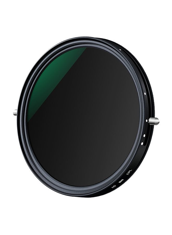 67mm 2-in-1 Variable Adjustable ND Filter Neutral Density Fader 5-Stop ND2-ND32 and CPL Circular Polarizing Filter Ultra-thin with Cleaning Cloth for Camera Lens