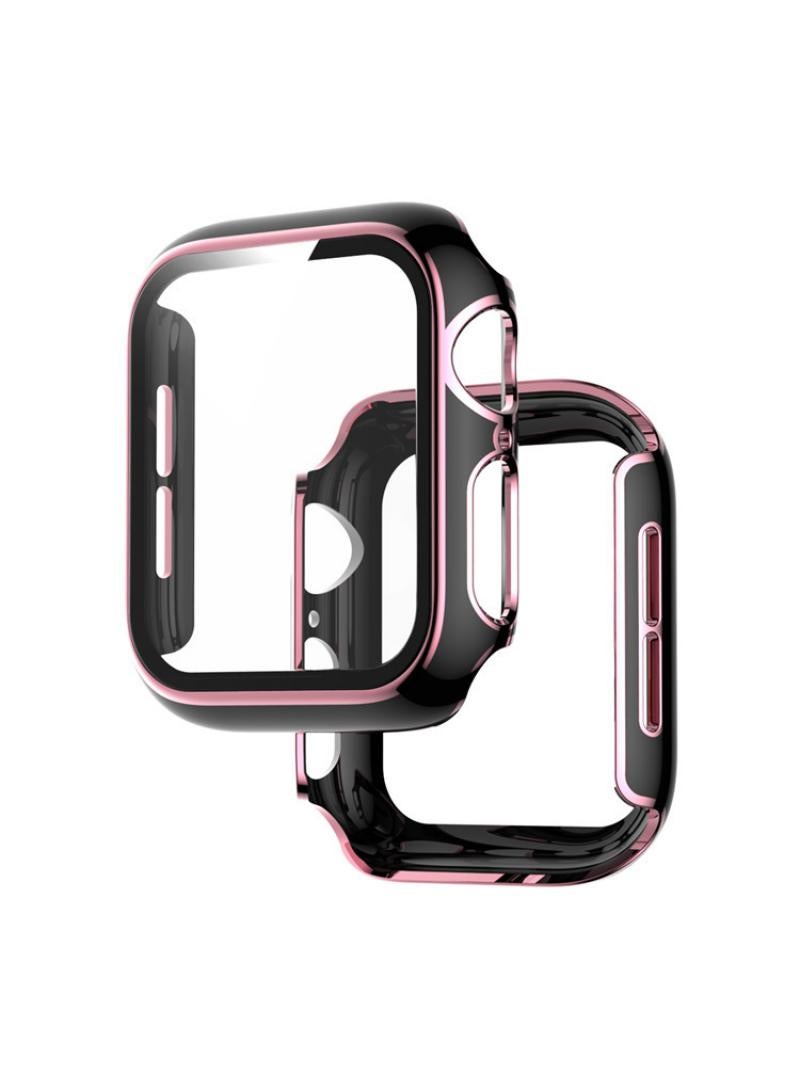 2Piece Suitable For AppleWatch 44mm universal Watch Tempered Film Integrated Protective Case