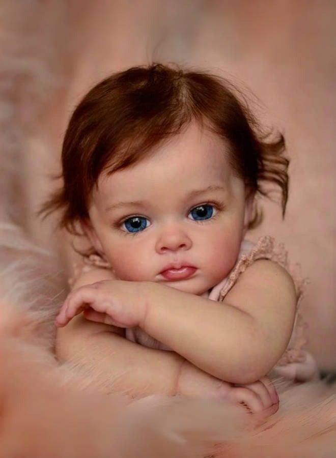 55 cm Lifelike Reborn Doll with Hand Rooted Hair