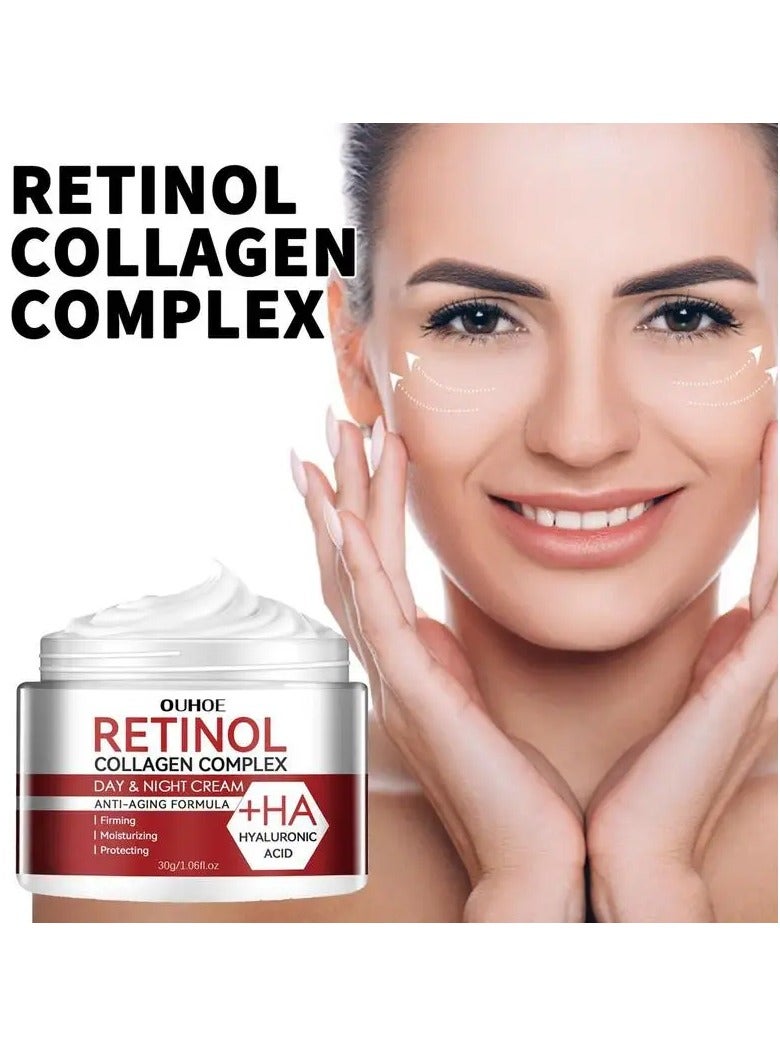Instant Retinol Face Cream, Anti Aging Wrinkle Removal Skin Firming Cream, Hydrating And Moisturizing Collagen Boost Revitalizing Face Lotion For Brightening, Whitening And Tightening Of Skin
