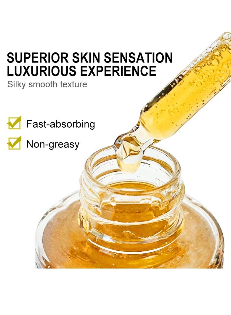 Turmeric Repair Face Oil, Vitamin C Face Serum With Hyaluronic Acid, Brightening Turmeric Repair Essence Oil, Non Greasy Natural Collagen Face Serum Oil For Skin, Face, Diffuser, Home, Massage