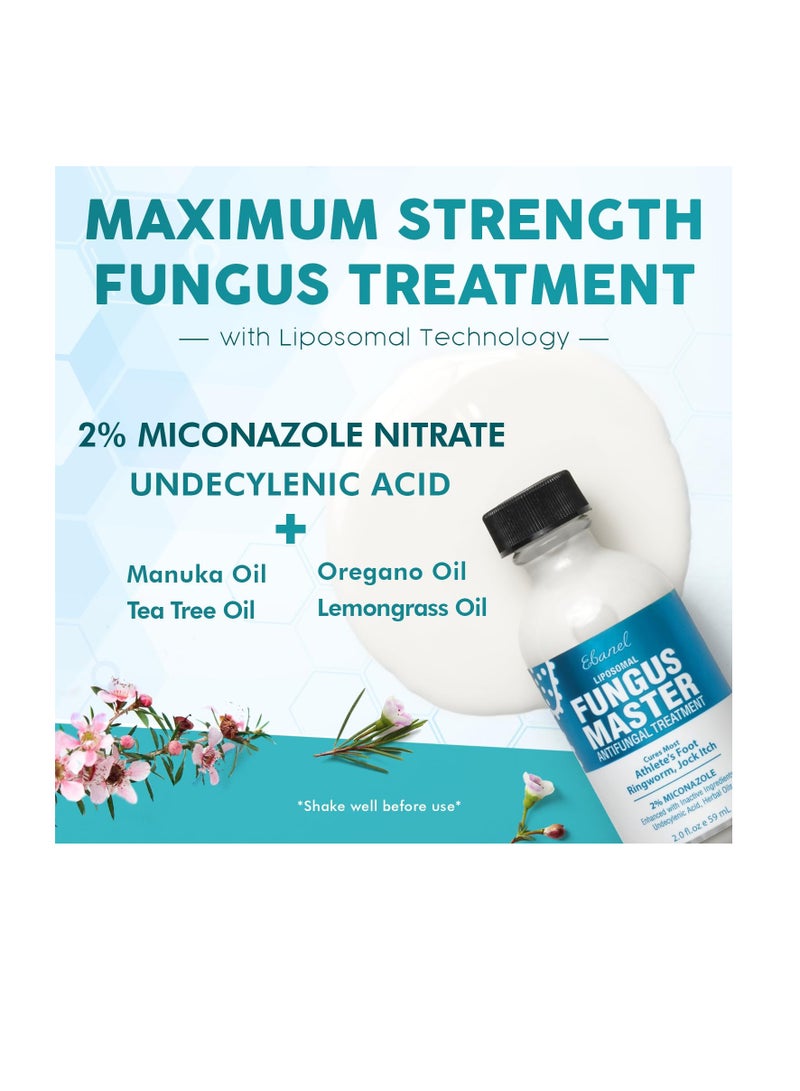 Athletes Foot Fungus Treatment Extra Strength with Miconazole, Undecylenic Acid, Herbal Remedies, Antifungal Cream for Skin to Kill Fungi Lead to Toe Nail Fungus, Jock Itch, Ringworm, 2Oz