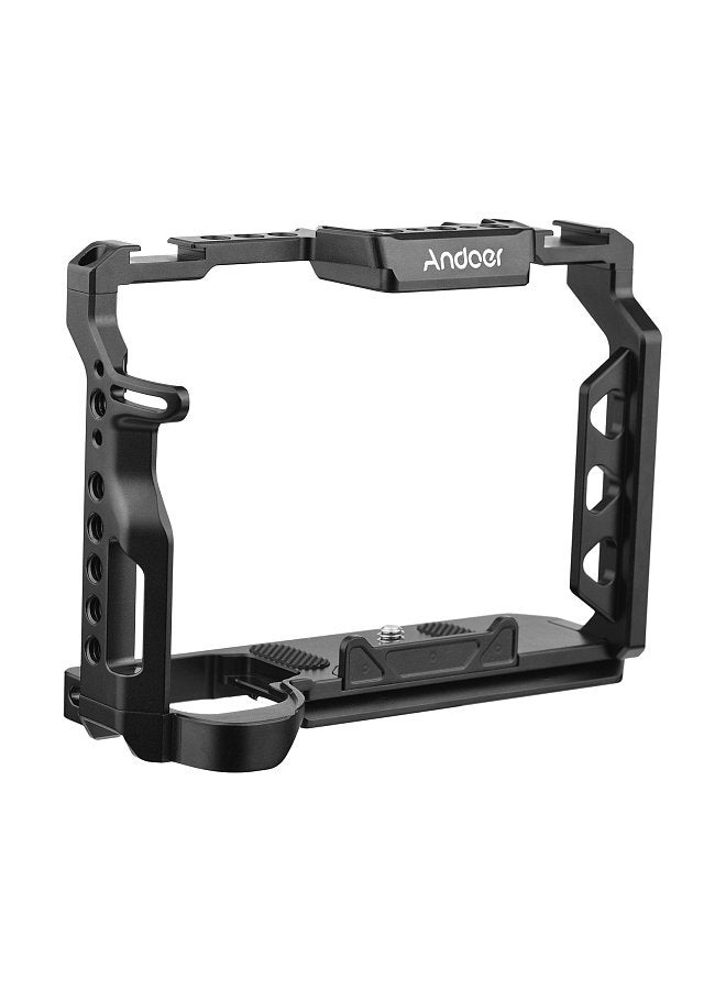 Aluminum Alloy Camera Cage with 1/4 Inch Screws Holes Cold Shoe Mounts Replacement for Sony A7 IV