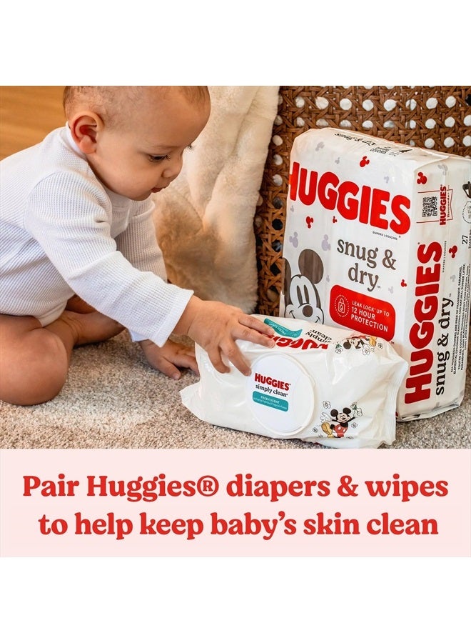 Huggies Simply Clean Fresh Scent Baby Wipes, 3 Flip-Top Packs of 64 (192 Wipes Total)