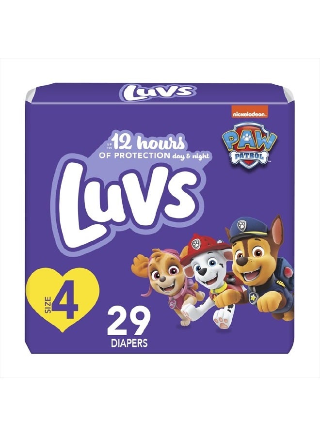 Diapers - Size 4, 29 Count, Paw Patrol Disposable Baby Diapers