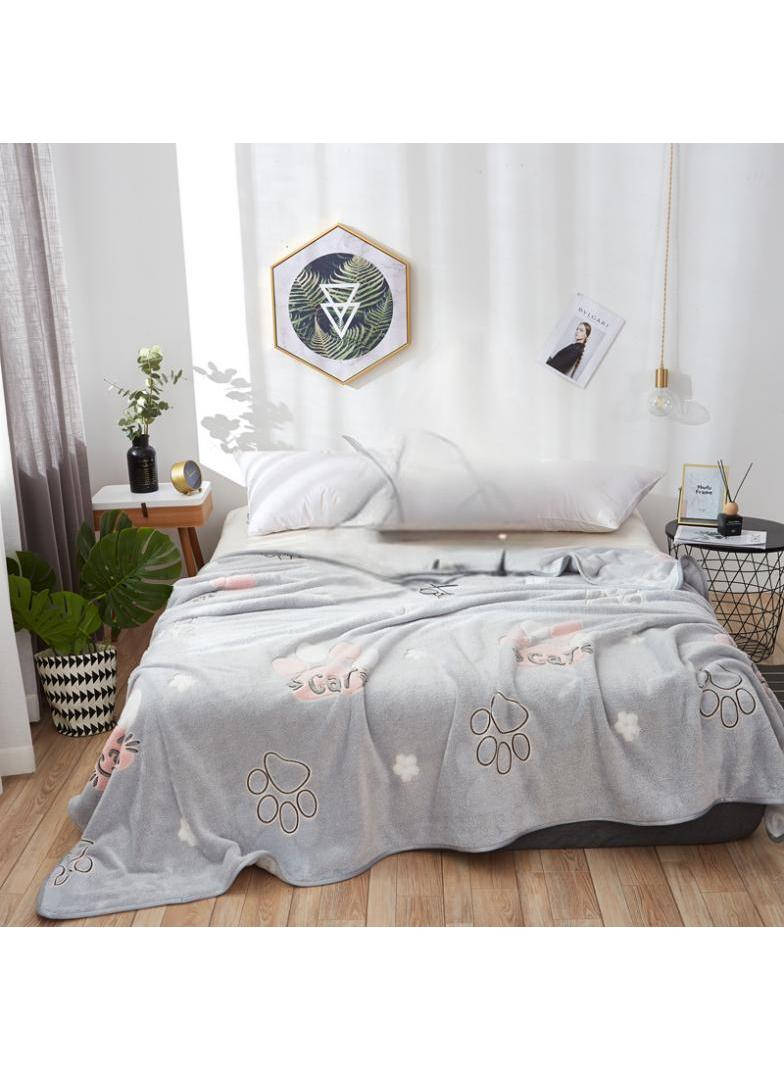 1-Piece Cat Paw Pattern Interesting Cozy Blanket Air Conditioning Blanket