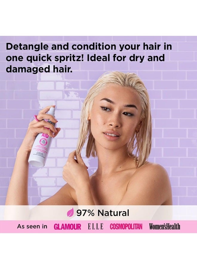 97% Natural Thirst Aid Conditioning and Detangling Spray, Leave In Hair Detangler Treatment for Dry and Damaged Hair, with Sweet Almond Oil, Sulphate Free Vegan Haircare 200ml