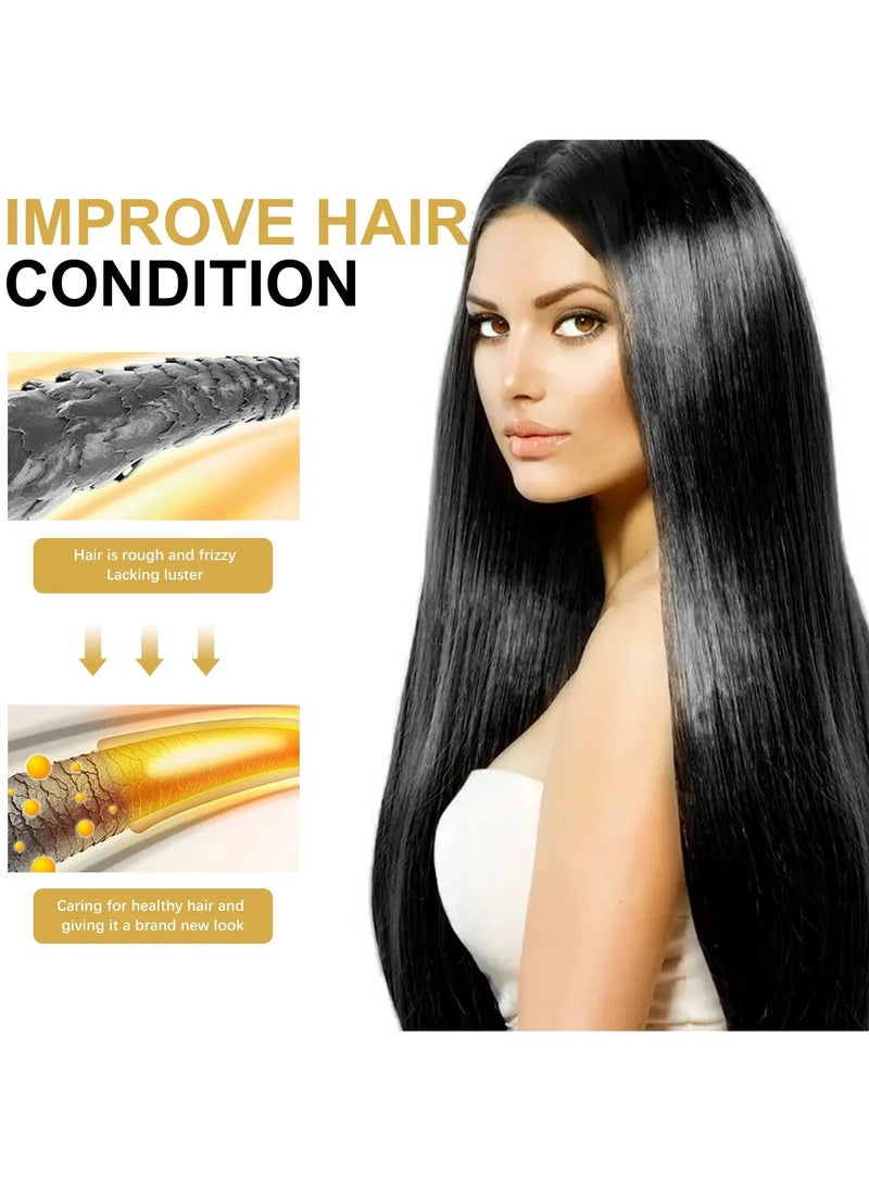 Hair Growth Essential Oil. Natural Hair Thickening Oil, Nourishing And Strengthening Hair Growth Essence, Safe Simple And Effective Hair Treatment Oil For Repairing Baldness And Hair Loss