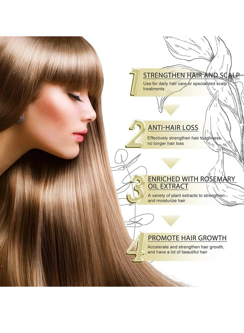 Hair Growth Essential Oil. Natural Hair Thickening Oil, Nourishing And Strengthening Hair Growth Essence, Safe Simple And Effective Hair Treatment Oil For Repairing Baldness And Hair Loss
