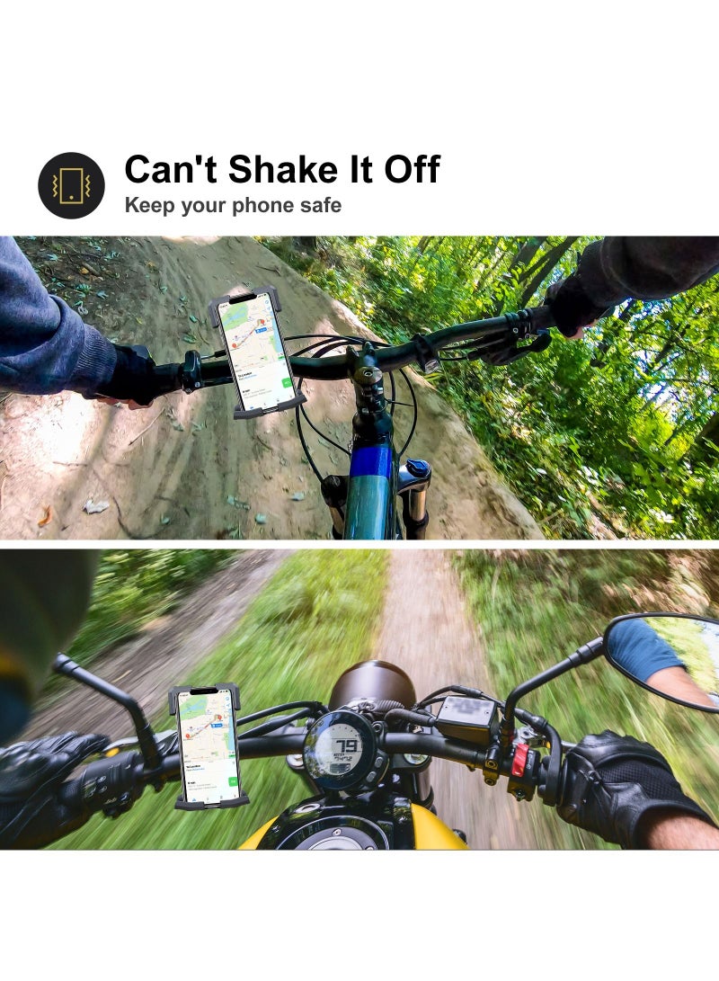 Phone Holder for Bike and Motorcycle Phone Mount Bicycle Cell Phone Mount Clamp for Handlebar