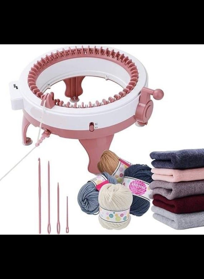 Knitting Machine 48 Needles Weaving Loom Board Rotating Needle Machine for Adults and Kids Large Size DIY Toys Smart Weaving Loom Round Knitting Machine Hand Woven Knitting Machine