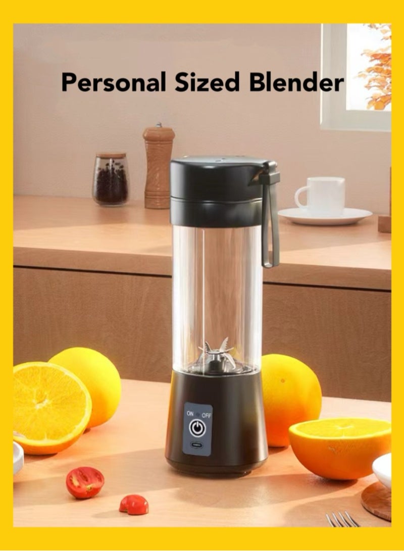 380ML Personal Size Portable Juice Blender Wireless Smoothie Blender Juicer, Rechargeable Smoothie Maker with Bottle Cleaning Brush, 40s Powerful Blending Baby Food Machine