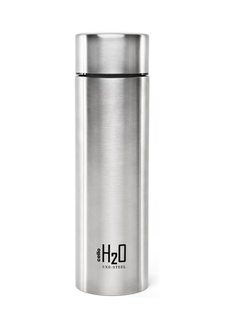 H2O Stainless Steel Water Bottle, 1L, Silver, Pack of 1