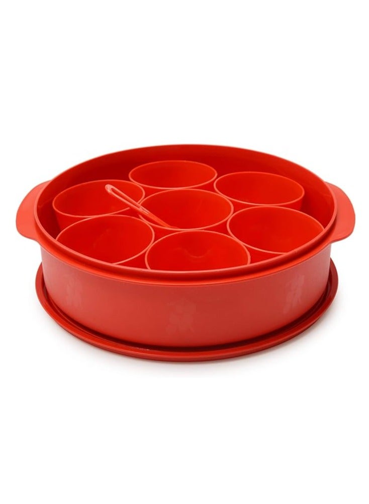 SOPL- (logo) with Device Plastic Masala Box - 1 Piece, Red