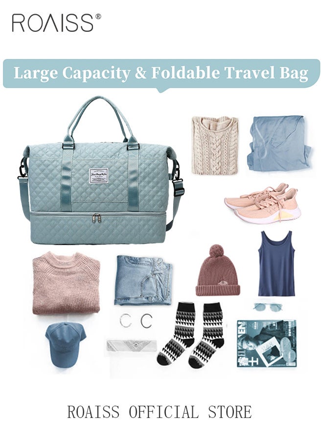 Large Capacity Duffle Bag and a Small Zipper Pouch Bag Combination Set Unisex Multi-Functional Waterproof Shoulder Crossbody Bags Sets for Travel Business Trip or Gym Suitable for both Women and Men