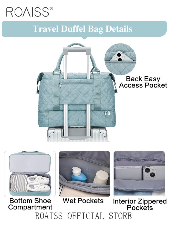 Large Capacity Duffle Bag and a Small Zipper Pouch Bag Combination Set Unisex Multi-Functional Waterproof Shoulder Crossbody Bags Sets for Travel Business Trip or Gym Suitable for both Women and Men