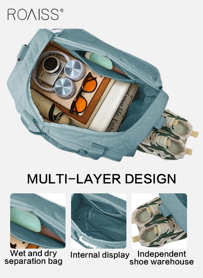 Large Capacity Duffle Bag and a Small Zipper Pouch Bag Combination Set Unisex Multi Functional Waterproof Shoulder Crossbody Bags Sets for Travel Business Trip or Gym Suitable for both Women and Men