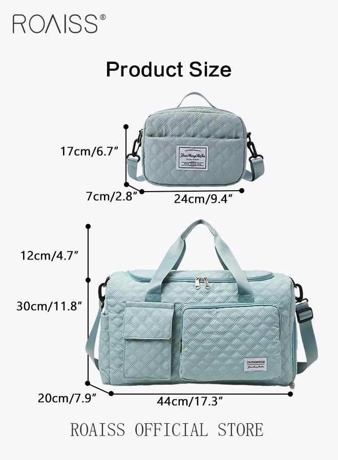 Large Capacity Duffle Bag and a Small Zipper Pouch Bag Combination Set Unisex Multi Functional Waterproof Shoulder Crossbody Bags Sets for Travel Business Trip or Gym Suitable for both Women and Men