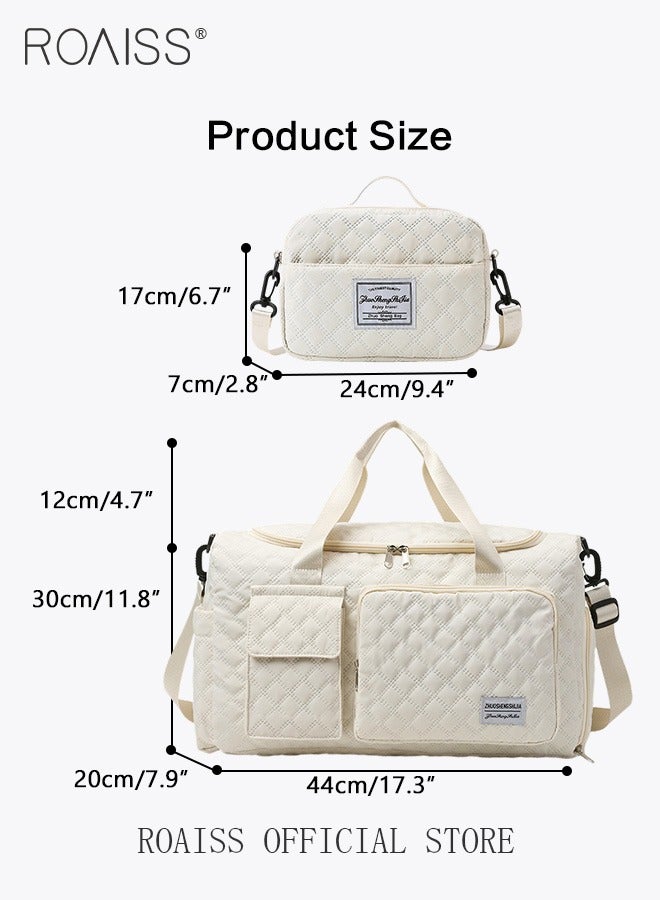 Large Capacity Duffle Bag and a Small Zipper Pouch Bag Combination Set Unisex Multi Functional Waterproof Shoulder Crossbody Bags Sets for Travel Business Trip or Gym Suitable for both Women and Men