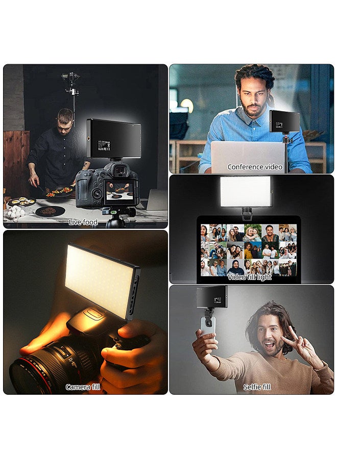 12W Pocket Led Light Mini Video Lamp Photography Light 2500K-9000K Color Temperature CRI>95 with 192pcs Beads with 1/4in Screw Hole for Live Streaming Home Studio Comercial Photography
