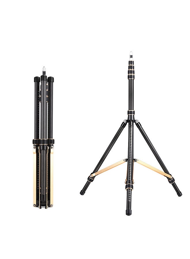252cm/99in Adjustable Tripod Stand Video Light Stand Carbon Fiber 4-section Adjustable 6kg/13.2lbs Load Capacity with Detachable Center Column 1/4in & 3/8in Screw