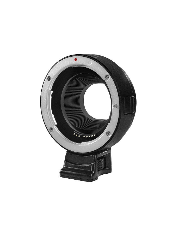 EF-EOSM II Lens Adapter Auto Focus Camera Mount Ring Electronic Aperture Control Waterproof with Bracket Compatible with Canon EF Lens to Canon EOS M2/M3/M5/M6/M10/M50/M100/M20 Camera Body
